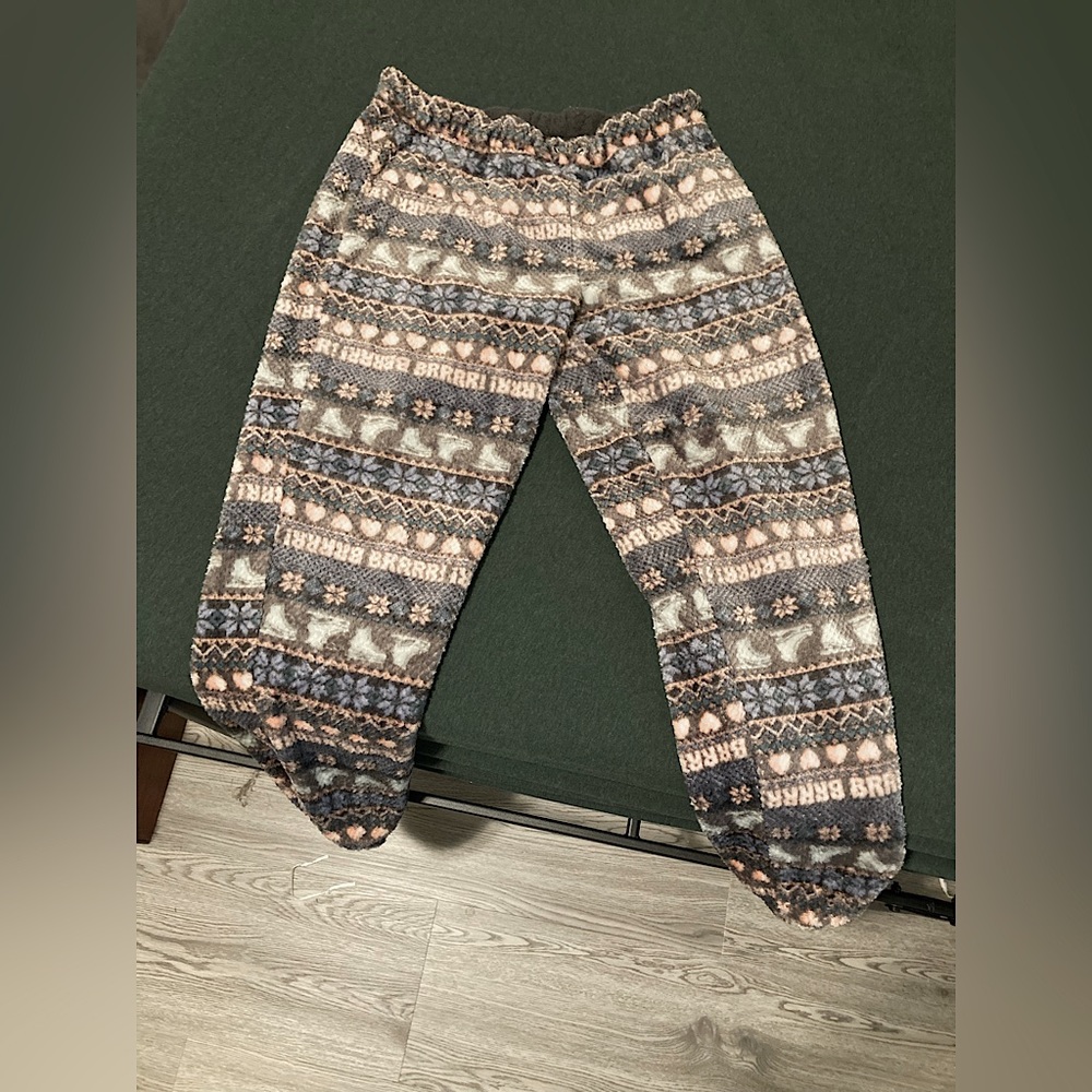 Winter Fleece Ski Pattern Sweatpants